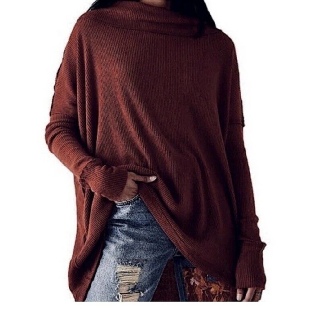 New Free People Juicy Long Sleeve Date Night Waffle Knit Womens Size X-Small